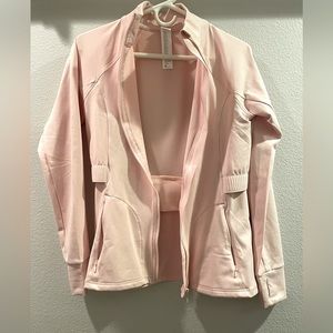 Women’s light pink fabletics zip up jacket